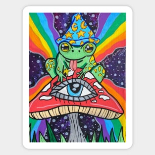 Frog Wizard Sticker